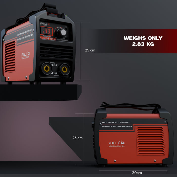 iBELL 200-89 Inverter ARC Compact Welding Machine (IGBT) 200A with Hot Start and Anti-Stick Functions - 1 Year Warranty
