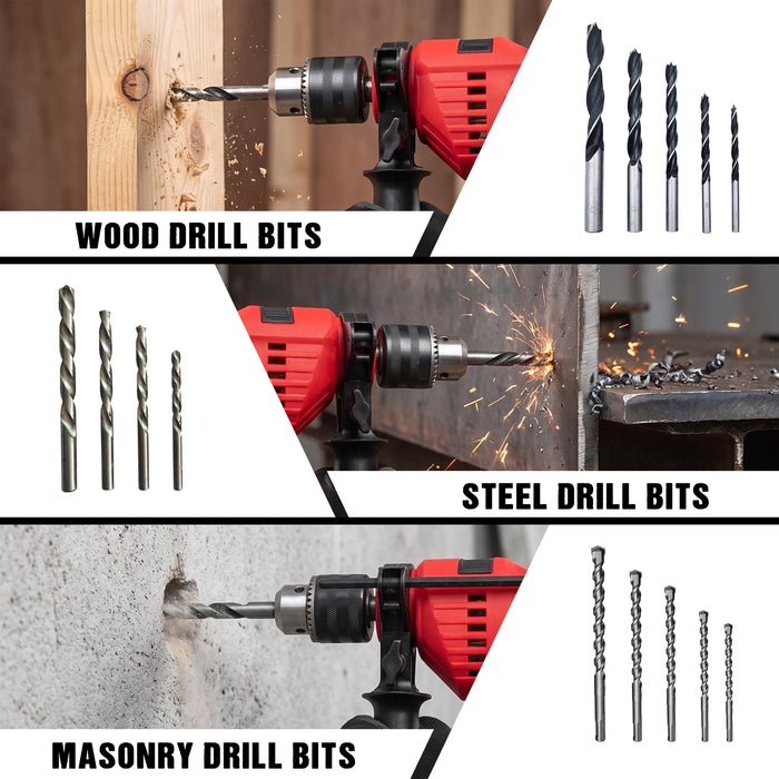 IBELL Professional 500RE Impact Drill Tool Kit | 650W Copper Motor | 13mm Chuck | 101-Piece Home & DIY Accessories Set | Variable Speed up to 2800 RPM | Durable Carry Case- 24 Months Warranty