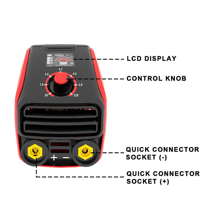 IBELL M220-76 DIG (IGBT) 220A Welding Machine with Digital Hot Start, VRD, Arc Force Control and Built in Anti stick function- 1 Year warranty