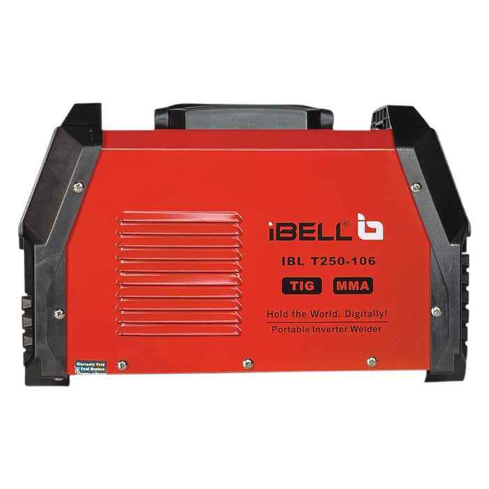Renewed – iBELL TIG/MMA Welding Machine (T250-106), 250A, 220V, Inverter IGBT, Anti Stick, with 10nos Tungsten Rods & All Accessories Included – 1-Year Warranty – with Minor Body Scratches – Full Warranty