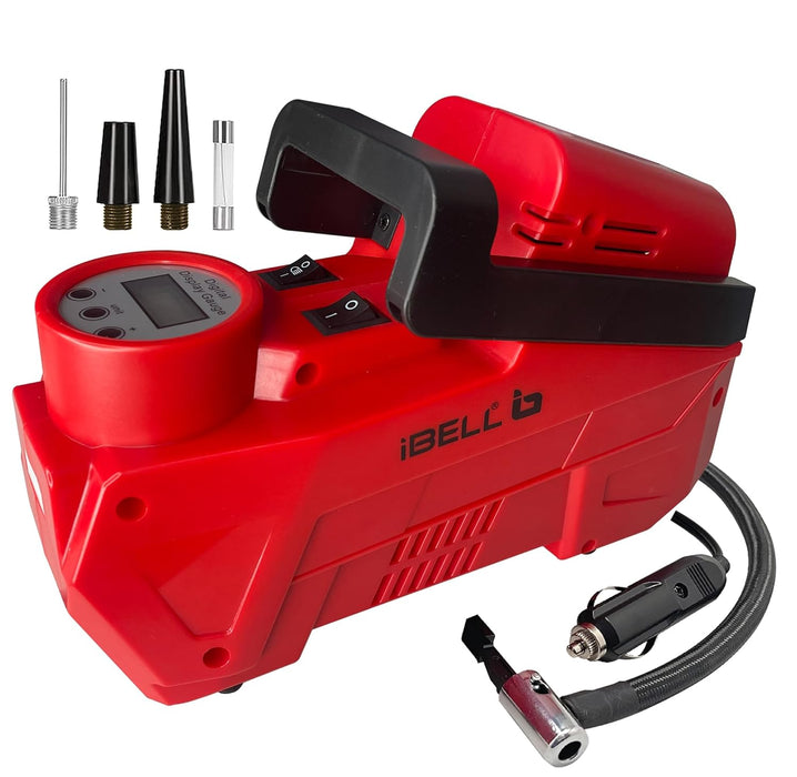 IBELL CA12-94 Digital Tyre Inflator/Air Compressor for car, 150W, Metal Cylinder, 35L/min, 12V DC, 150 PSI