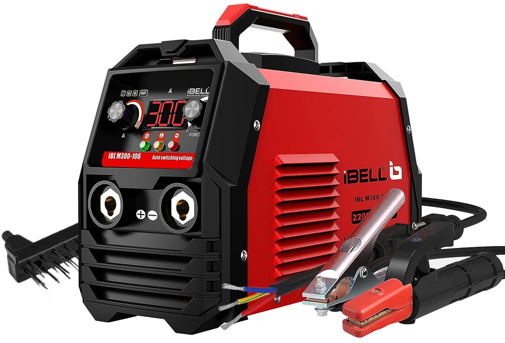 iBELL Dual-phase Heavy Duty Inverter ARC Welding Machine (IGBT) 300A, M300-106  with Hot Start, Anti-Stick Functions, Arc Force Control - 2 Year Warranty