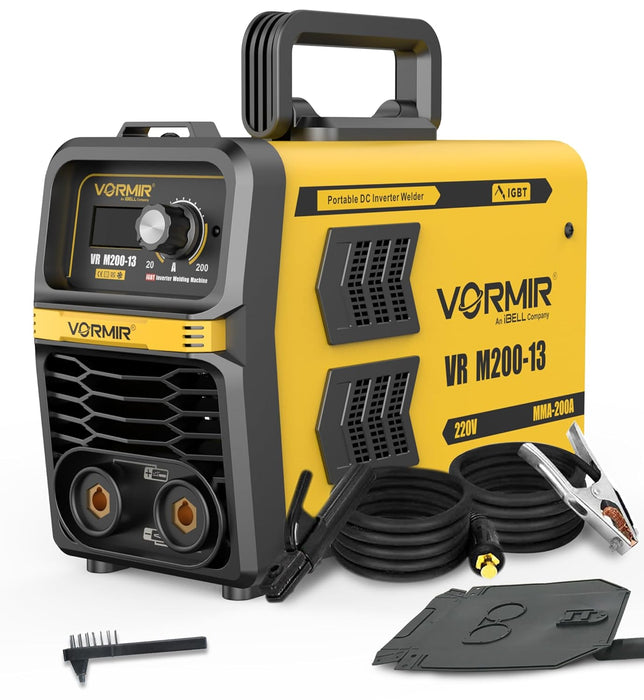 Renewed – iBELL VORMIR VRM200-13 Inverter MMA Welding Machine (Home/DIY) 200A with Hot Start, Anti-Stick Functions – 1-Year Warranty – with Minor Body Scratches – Full Warranty