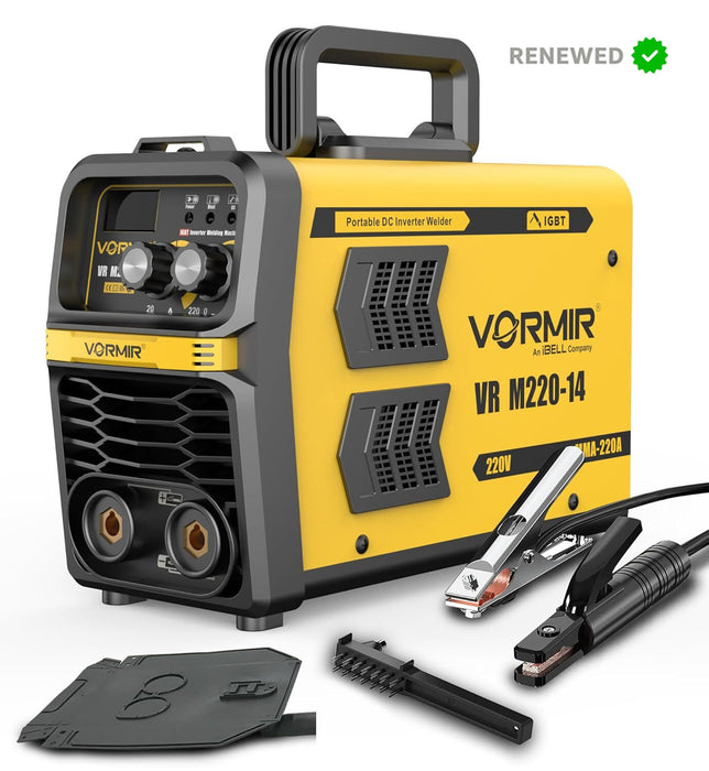 RENEWED - iBELL VORMIR VR M220-14 Inverter MMA Welding Machine (Home/DIY) 220A with Hot Start, Anti-Stick Functions