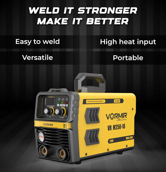 iBELL VORMIR VR M250-16 Inverter MMA Welding Machine (Home/DIY) 250A with Hot Start, Anti-Stick Functions