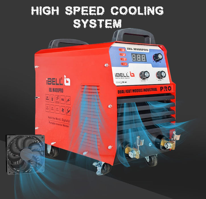 iBELL 3-Phase MMA Dual IGBT Industrial Inverter Welding machine 400A,  M400 PRO - 1 Year Warranty