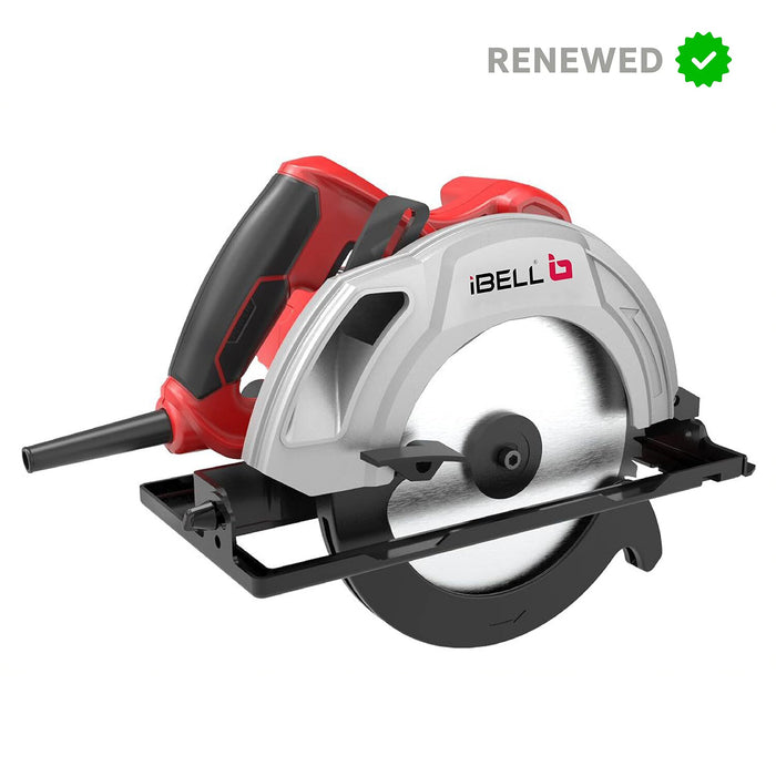 RENEWED - IBELL Circular Saw CS85-71, 1400W, Copper Armature, 4800 RPM, 185 mm, Cutting angle adjustment and precision cut, Corded Electric