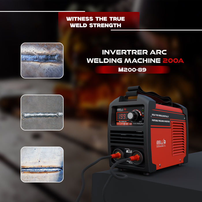 iBELL 200-89 Inverter ARC Compact Welding Machine (IGBT) 200A with Hot Start and Anti-Stick Functions - 1 Year Warranty
