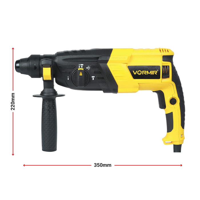 IBELL VORMIR Rotary Hammer Drill VR RH26-26, SDS Plus Chuck 26mm, 780W, Copper Armature, 900RPM, Speed 4000/min, Impact Energy 3J