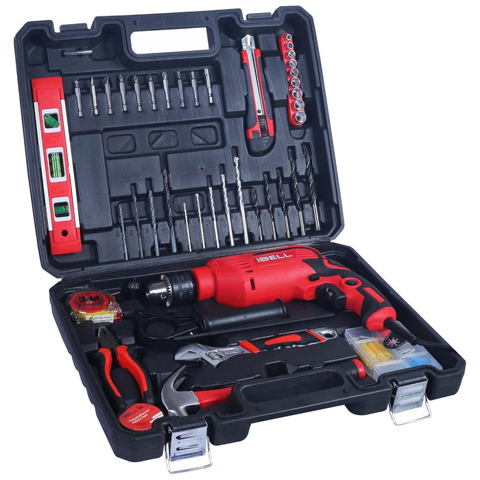 IBELL Professional 500RE Impact Drill Tool Kit | 650W Copper Motor | 13mm Chuck | 101-Piece Home & DIY Accessories Set | Variable Speed up to 2800 RPM | Durable Carry Case- 6 Months Warranty