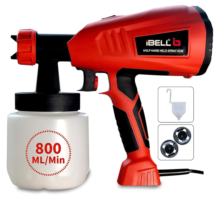 Ibell HVLP Paint Sprayer SG60-26, 400W, Copper Armature, Paint Reservoir 800Ml, Max Flow: 800Ml/Min, Corded Electric