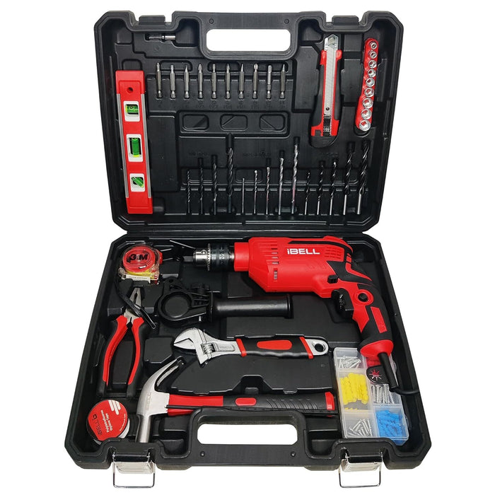 IBELL Professional 500RE Impact Drill Tool Kit | 650W Copper Motor | 13mm Chuck | 101-Piece Home & DIY Accessories Set | Variable Speed up to 2800 RPM | Durable Carry Case- 6 Months Warranty