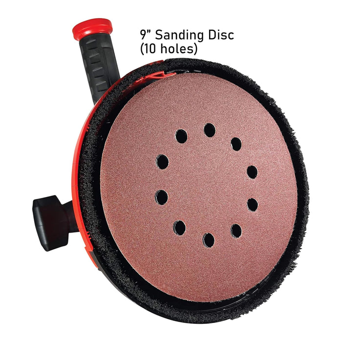 IBELL Dry Wall Sander DS25-80, 1300W, Copper Armature, Sanding Dia 215mm (8.5") 1400-2600RPM with 10 Hole Vacuum and LED Light