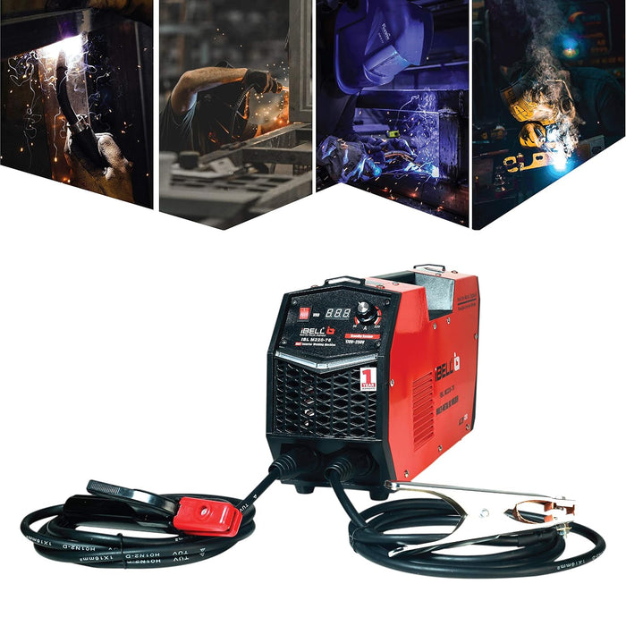 iBELL M220-78 Inverter ARC Multi Metal (SS/IRON/CARBON STEEL/COPPER/ALUMINIUM/ZINC) Welding Machine (IGBT) 220A - 1 Year Warranty