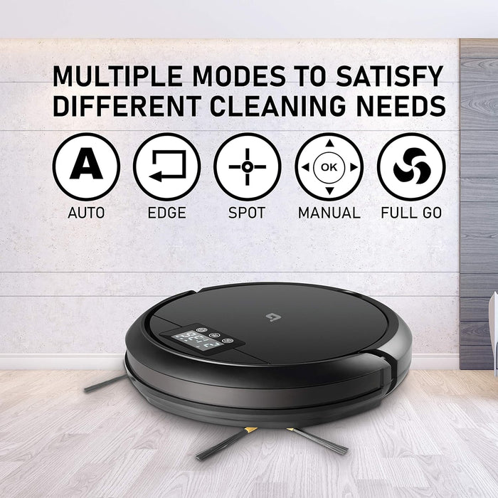 IBELL Robot Vacuum Cleaner (Red), Upgraded, Super-Thin, Sweep & Mop, Automatic Self-Charging, Daily Schedule Cleaning, Ideal for Pet Hair,Hard Floor and Low Pile Carpet - 1 Year Warranty