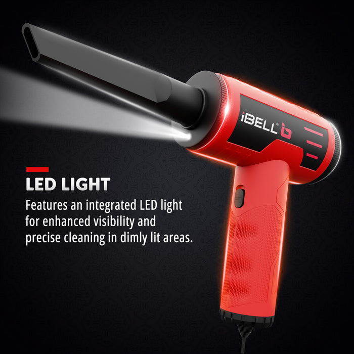 iBell AD20-10 High-Efficiency Compressed Air Duster | 220W, 20,000-105,000 RPM | Brushless Powerful Motor with 3m Cord & Back Grille Protection | Lightweight Blower for Electronics and Inflatables