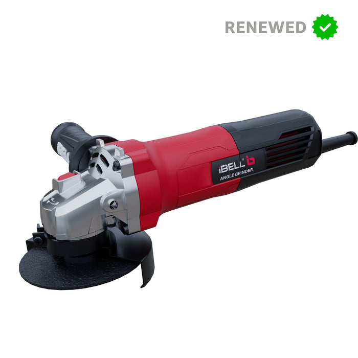 RENEWED - iBELL Angle Grinder AG15-68, 680W Heavy Duty, Copper Armature, Disc Dia 115mm, 11000 RPM with Grinding Wheel and Guard.