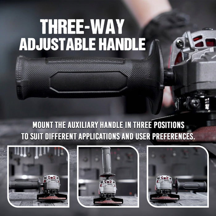 IBELL AGB150 Brushless AC Angle Grinder 1500W | Variable Speed 4500–10500 RPM | 100mm & 125mm Disc Compatible | Heavy-Duty Electric Grinder for Cutting, Grinding & Polishing