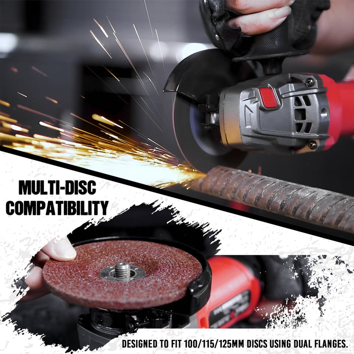 IBELL AGB150 Brushless AC Angle Grinder 1500W | Variable Speed 4500–10500 RPM | 100mm & 125mm Disc Compatible | Heavy-Duty Electric Grinder for Cutting, Grinding & Polishing