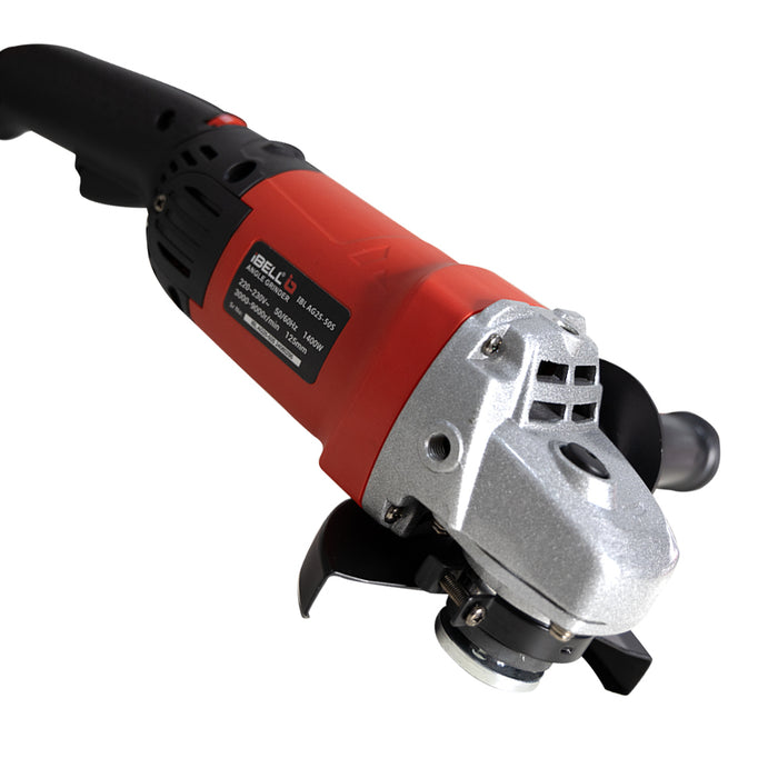 iBELL Angle Grinder AG25-50, 5”/ 125mm Disc Dia,1400W Heavy Duty, Copper Armature, 9000 RPM