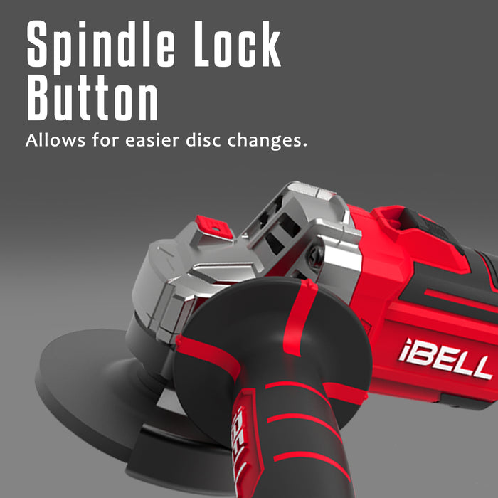 IBELL One Power Series Cordless Angle Grinder Brushless BA20-25 20V 8500RPM 4Ah Battery & Charger