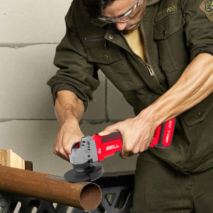IBELL One Power Series Cordless Angle Grinder Brushless BA20-25 20V 8500RPM 4Ah Battery & Charger