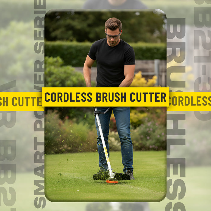 iBELL VORMIR VR BB21-30 20V Cordless Brush Cutter | BLDC Motor | 4000/5000 RPM Dual Speed | Ø255mm Cutting Blade | 4.0Ah Li-ion Battery | Lightweight Garden Tool | 6 Months Warranty