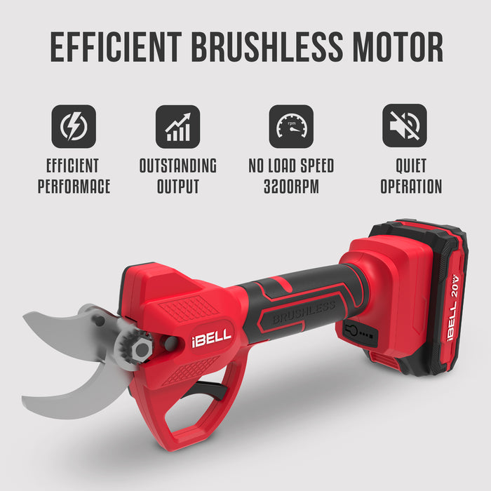 IBELL One Power Series BP 32-30 Cordless Pruning Shear Brushless with 2AH Battery and Charger with 12 months warranty