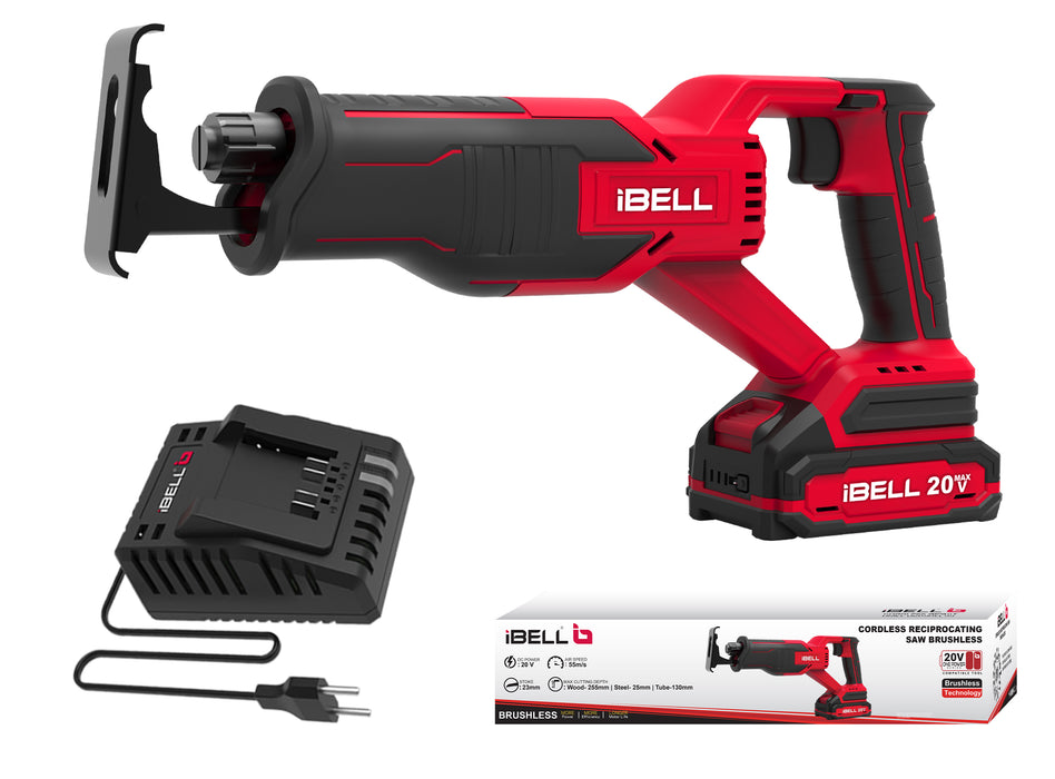 IBELL One Power Series Cordless Reciprocating Saw BR20-48 20V 2700RPM 2Ah Battery & Charger with 18 months warranty