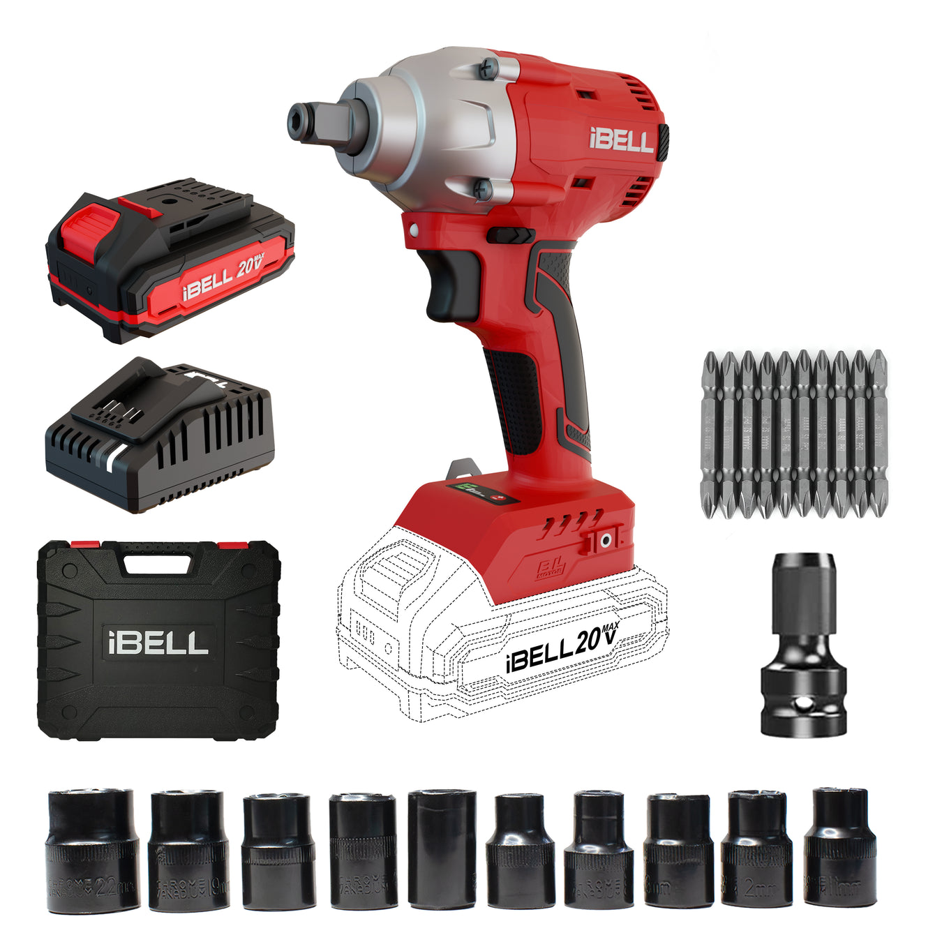 One Power Series Impact Wrench Combo set