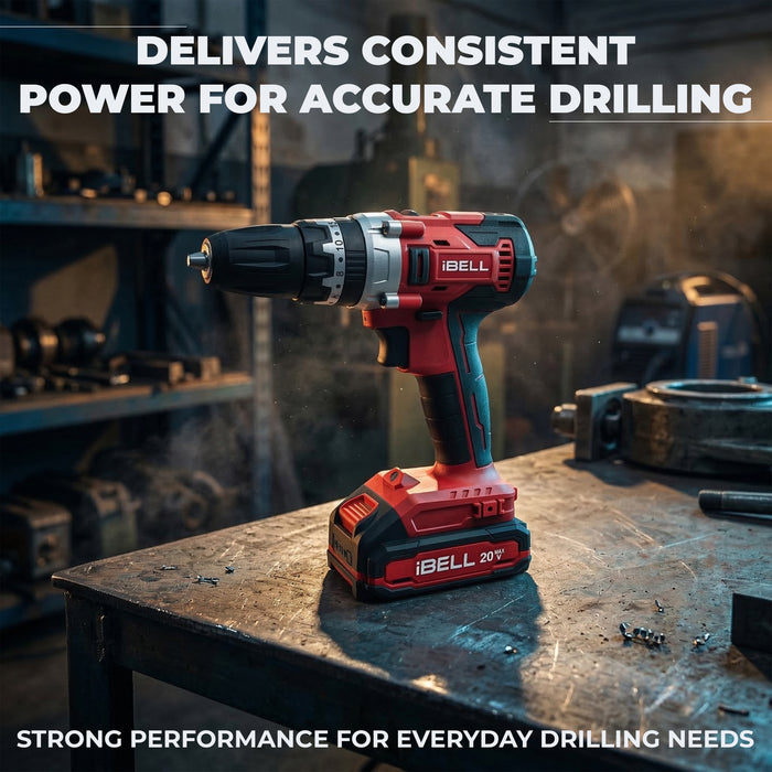 IBELL One Power Series Cordless Impact Drill CD20-30 20V 30Nm 1450RPM with Charger and 2Ah Battery  +BMC box