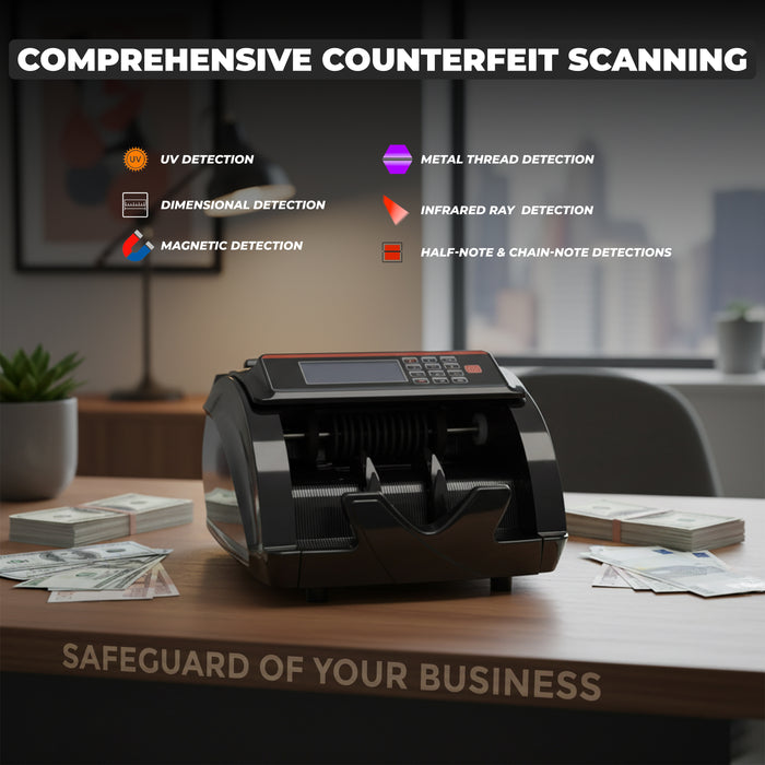 iBELL CM13-LB Money Counting Machine | High-Speed Cash Counter 1000 Notes/Min | UV, MG, IR, MT Fake Note Detection | Multi-Currency Note Counter | Batch & Add Function| 1-Year Warranty