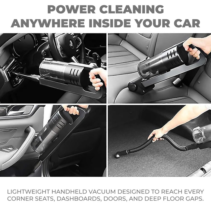 IBELL Car Vacuum High Power Cleaner Cv12-99 100W, Copper Armature, Dc 12V, 8A, 6000Pa With Nozzles, Disk, 0.5 liter