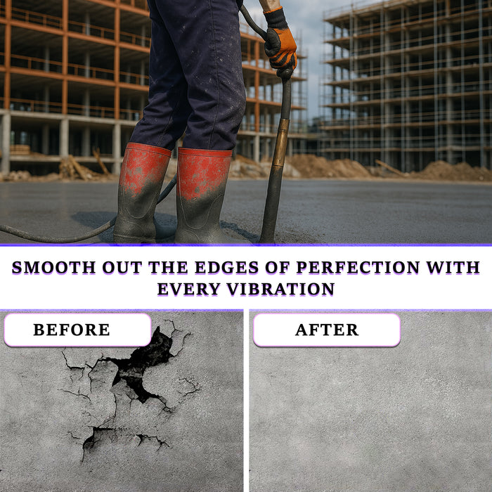 IBELL Concrete Vibrator CV50-81, 1050W, Copper Armature, 5000 RPM, 35mm, Vibration Freq 150Hz, Amplitude of Vibration 0.9m with 1.5m rod