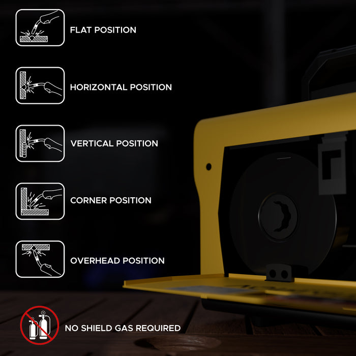 iBELL Flux Core Gasless Welding Wire Wire, Mild Steel AWS/SFA 5.20 E500T-GS, 0.8mm-Diameter, 1Kg