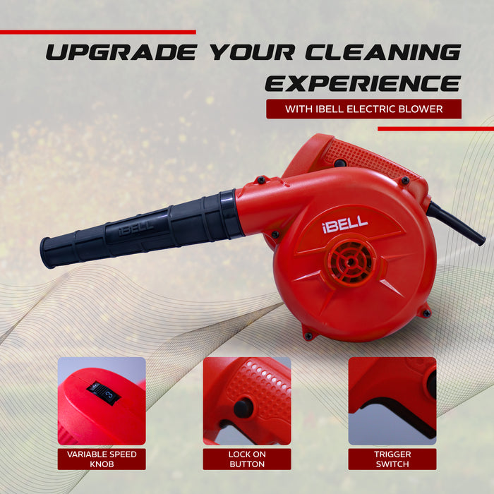 iBELL Air Blower EB 60-69  600W, RPM 14000, Blow Rate 3.3M/Min, with Vacuum dust Collecting Bag, Professional Quality,Variable Speed Control