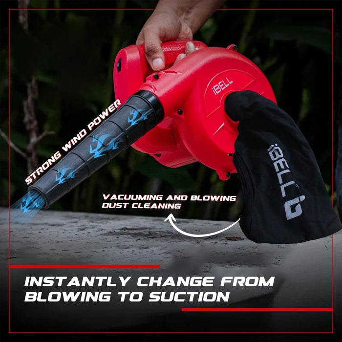 iBELL Air Blower EB 60-69  600W, RPM 14000, Blow Rate 3.3M/Min, with Vacuum dust Collecting Bag, Professional Quality,Variable Speed Control