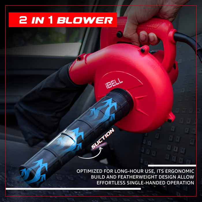 iBELL Air Blower EB 60-69  600W, RPM 14000, Blow Rate 3.3M/Min, with Vacuum dust Collecting Bag, Professional Quality,Variable Speed Control