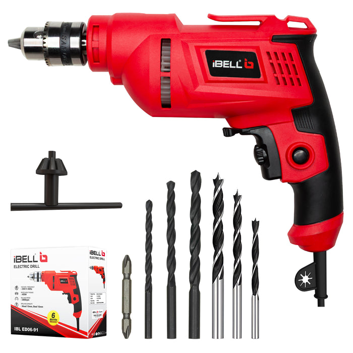iBELL ED06-91 High Speed Electric Drill 10MM manual chuck,420W