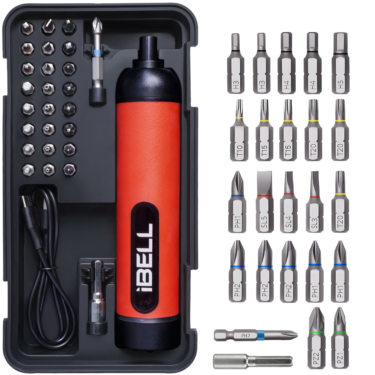 IBELL IBL ES36-15 4V Cordless Screwdriver Set with 27 Accessories | 10 ...