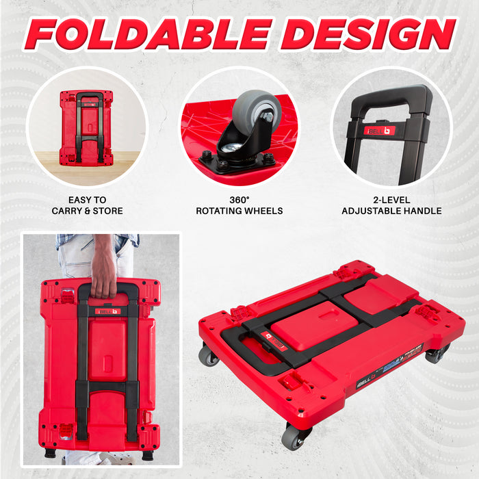 iBELL FT100 | 2-in-1 Tool Box Cart Cum Mechanical Creeper, 100kg Load Capacity, Multi-Purpose Mobile Workstation, Heavy-Duty Rolling Cart for Garage, Workshop, Car Maintenance & DIY Projects