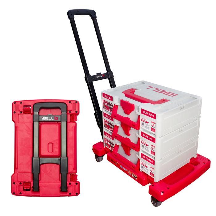 iBELL FT100 | 2-in-1 Tool Box Cart Cum Mechanical Creeper, 100kg Load Capacity, Multi-Purpose Mobile Workstation, Heavy-Duty Rolling Cart for Garage, Workshop, Car Maintenance & DIY Projects