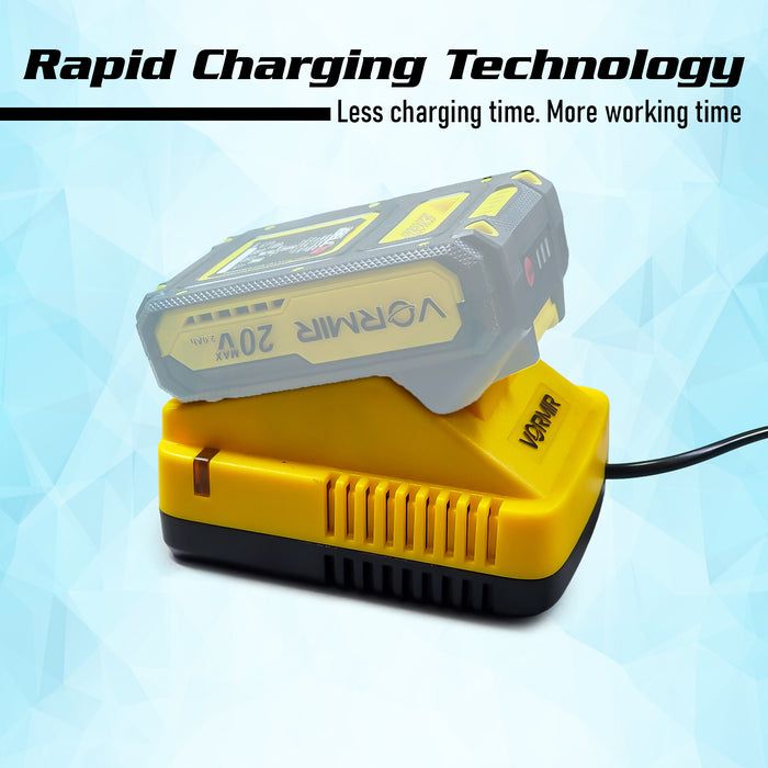 VORMIR SMART POWER SERIES 21V 2.3A Fast Charger | 65W Li-ion Battery Charger | Compatible with VORMIR SPS Cordless Tools – VR LXC1C