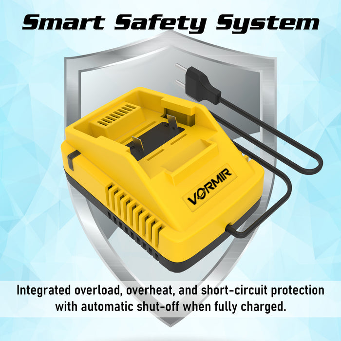 VORMIR SMART POWER SERIES 21V 2.3A Fast Charger | 65W Li-ion Battery Charger | Compatible with VORMIR SPS Cordless Tools – VR LXC1C