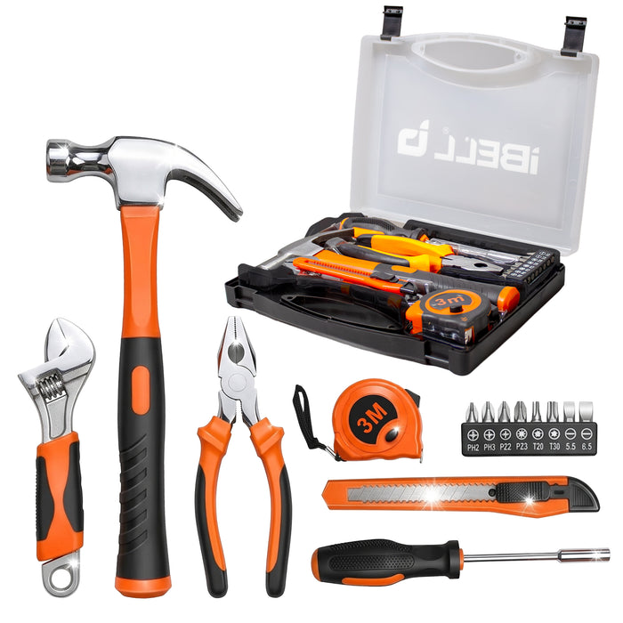 IBELL HT17-30 Hand Tool Kit for Household DIY & Emergency Maintenance (14 Pieces)