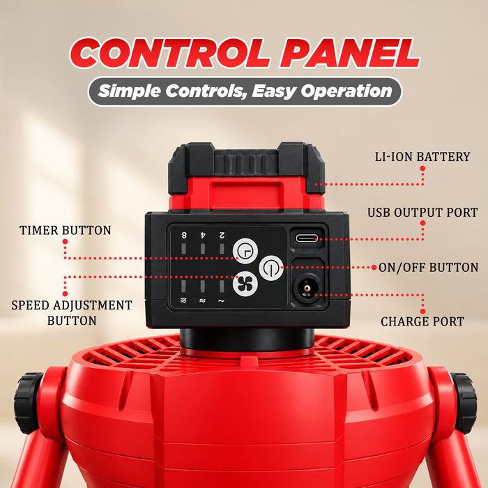 IBELL One Power Series CF24-05 Cordless Portable Fan without Battery and Charger with 6 months warranty