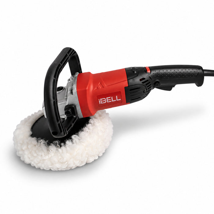 iBell CP80-18, 230V 1400W Variable Speed Car Polisher with 180mm Disc - High-Power Polishing & Sanding Tool for Paint Correction, Waxing, and Headlight Restoration
