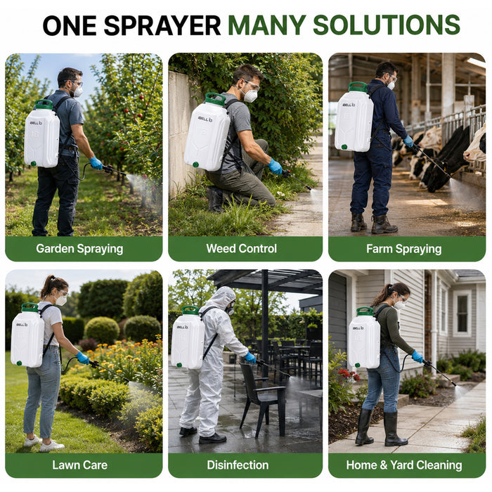IBELL IBL PS12-20 Battery Powered Knapsack Sprayer 12V | 16L Tank Capacity | 2.0–4.0 Bar Pressure | Portable Agricultural Garden Sprayer for Farming, Pest Control & Plant Care