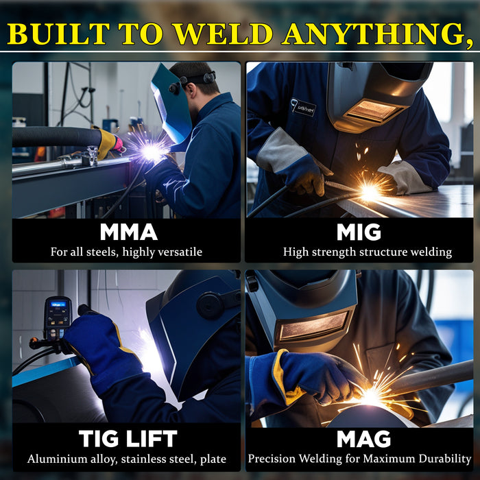 Renewed – iBELL VORMIR VR M200-22 Inverter MMA/MIG/MAG/TIG LIFT Welding Machine (Home/DIY) 200A with Hot Start, Anti-Stick Functions – 1-Year Warranty – with Minor Body Scratches – Full Warranty