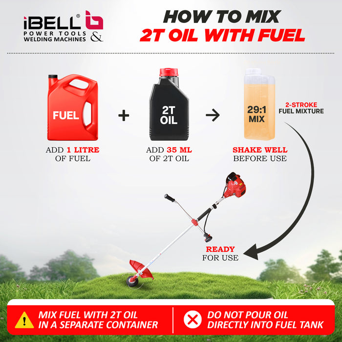 iBELL Gasoline 4328BC Brush-cutter  2-Stroke 42.7CC with 6 Months Warranty